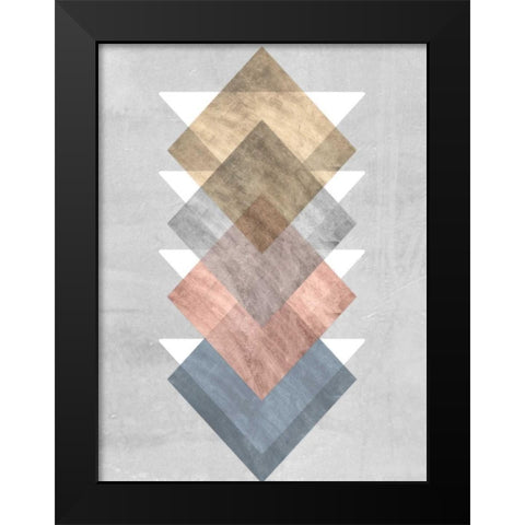 Diamond Allign I Black Modern Wood Framed Art Print by Goldberger, Jennifer