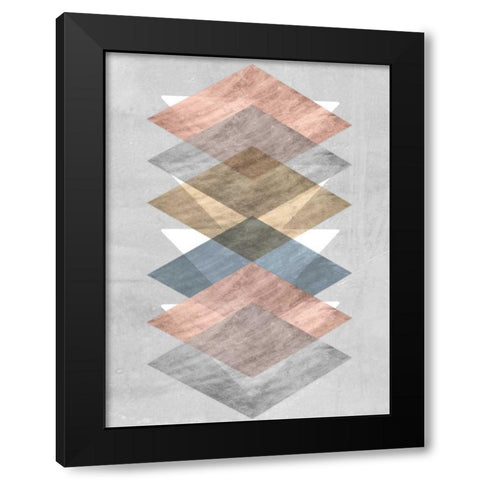 Diamond Allign II Black Modern Wood Framed Art Print with Double Matting by Goldberger, Jennifer