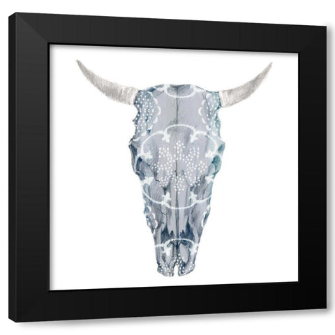 Day of the Dead Skull Mount III Black Modern Wood Framed Art Print by Studio W