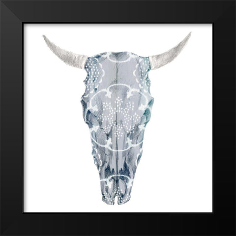Day of the Dead Skull Mount III Black Modern Wood Framed Art Print by Studio W