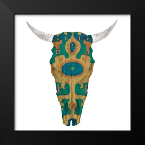 Day of the Dead Skull Mount V Black Modern Wood Framed Art Print by Studio W