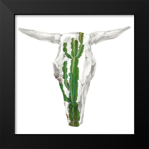 Day of the Dead Skull Mount IX Black Modern Wood Framed Art Print by Studio W
