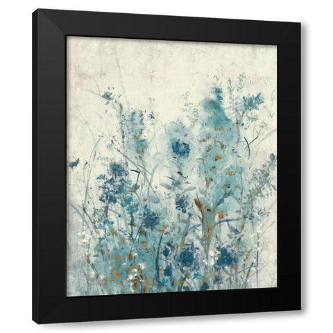 Blue Spring II Black Modern Wood Framed Art Print with Double Matting by OToole, Tim