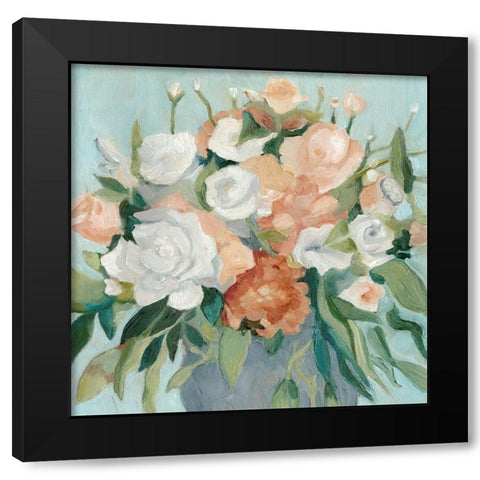 Soft Pastel Bouquet I Black Modern Wood Framed Art Print by Scarvey, Emma