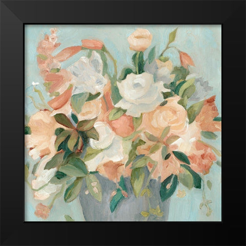 Soft Pastel Bouquet II Black Modern Wood Framed Art Print by Scarvey, Emma