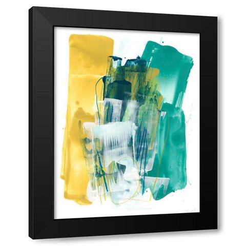 Metro Gesture II Black Modern Wood Framed Art Print with Double Matting by Vess, June Erica