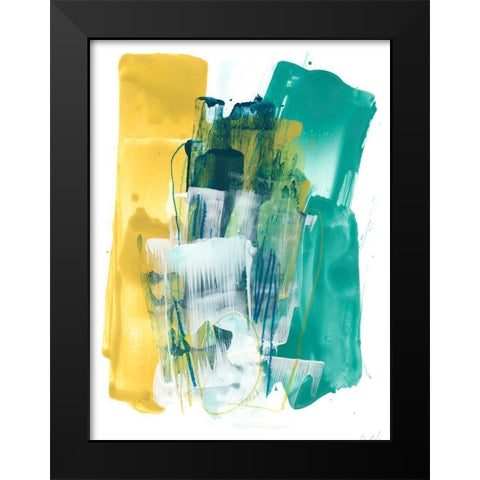 Metro Gesture II Black Modern Wood Framed Art Print by Vess, June Erica