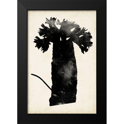 Fern Silhouette II Black Modern Wood Framed Art Print by Vision Studio