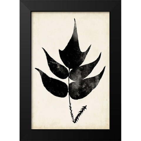 Fern Silhouette IV Black Modern Wood Framed Art Print by Vision Studio
