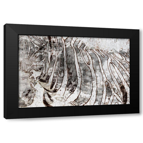 Zebra Mix Black Modern Wood Framed Art Print by Orlov, Irena
