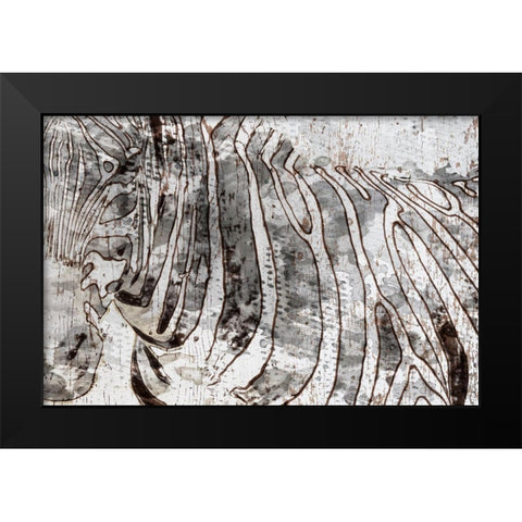 Zebra Mix Black Modern Wood Framed Art Print by Orlov, Irena