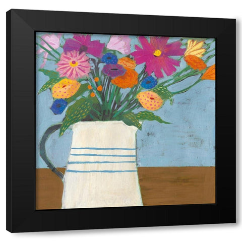 Farmhouse Flora II Black Modern Wood Framed Art Print with Double Matting by Borges, Victoria