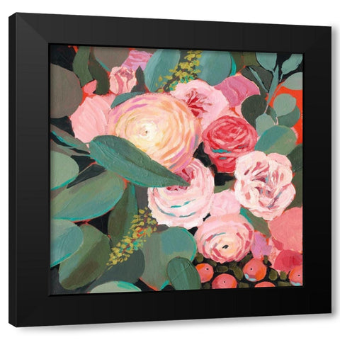 Eucalyptus Bouquet II Black Modern Wood Framed Art Print with Double Matting by Borges, Victoria