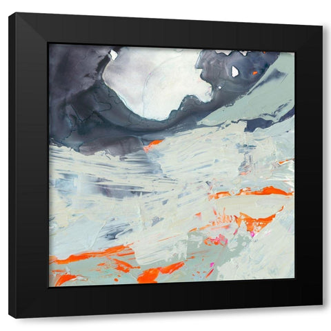 Polyphonic Sea II Black Modern Wood Framed Art Print by Borges, Victoria