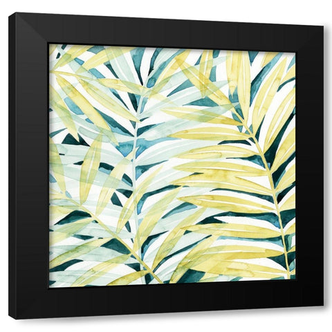 Sunlit Palms I Black Modern Wood Framed Art Print with Double Matting by Popp, Grace