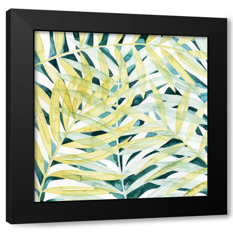 Sunlit Palms II Black Modern Wood Framed Art Print with Double Matting by Popp, Grace