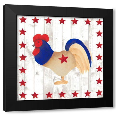 Americana Animals I Black Modern Wood Framed Art Print with Double Matting by Moore, Regina