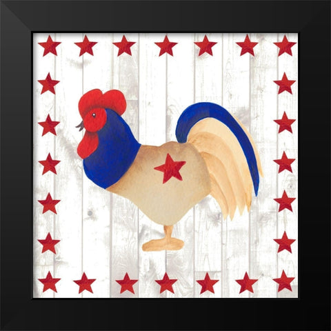 Americana Animals I Black Modern Wood Framed Art Print by Moore, Regina