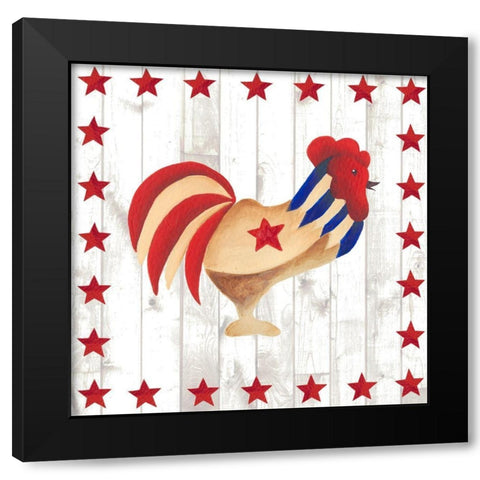 Americana Animals II Black Modern Wood Framed Art Print with Double Matting by Moore, Regina