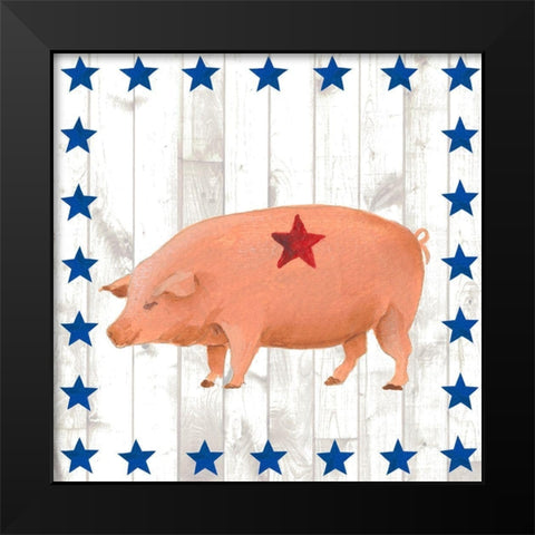 Americana Animals IV Black Modern Wood Framed Art Print by Moore, Regina