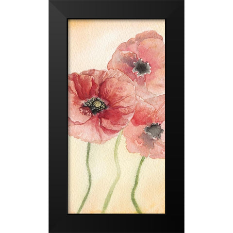 Poppy Composition I Black Modern Wood Framed Art Print by Chabot, Natasha