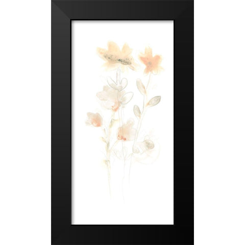 Corsage IV Black Modern Wood Framed Art Print by Vess, June Erica