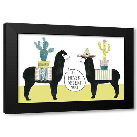 Lets Taco Bout Love II Black Modern Wood Framed Art Print by Popp, Grace
