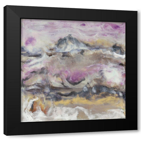 Lavendor Billows I Black Modern Wood Framed Art Print by Holland, J.