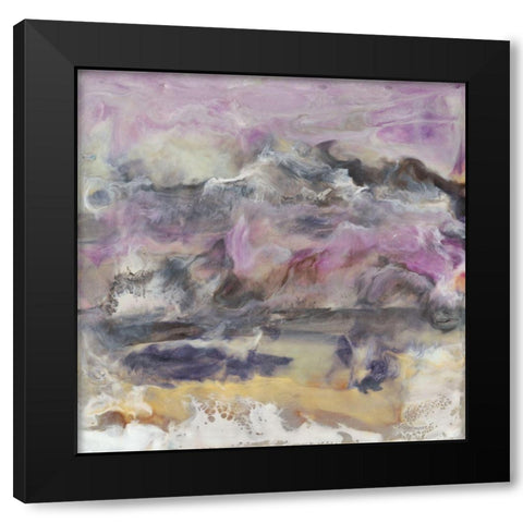 Lavendor Billows II Black Modern Wood Framed Art Print by Holland, J.