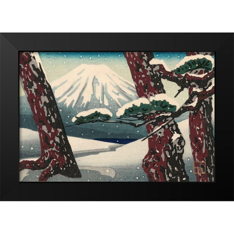 Iconic Japan II Black Modern Wood Framed Art Print by Unknown