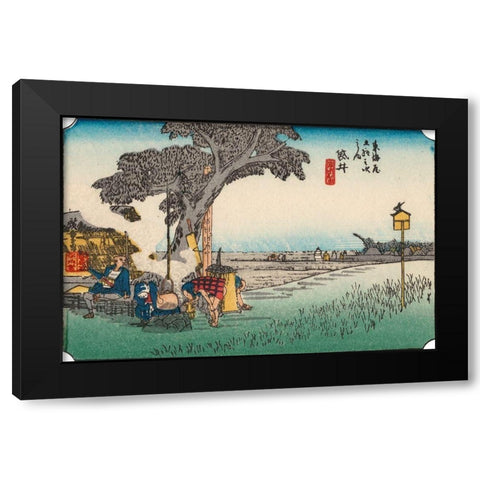 Iconic Japan III Black Modern Wood Framed Art Print by Unknown