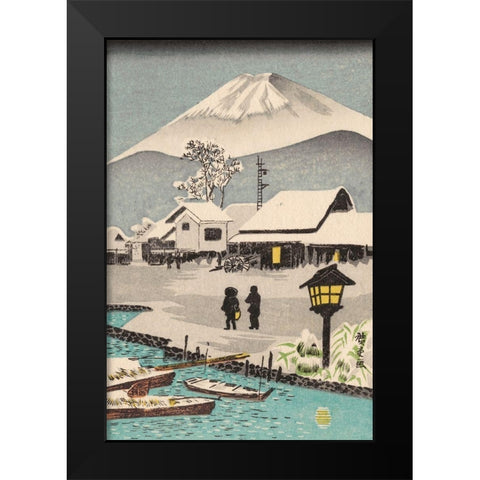 Iconic Japan XI Black Modern Wood Framed Art Print by Unknown