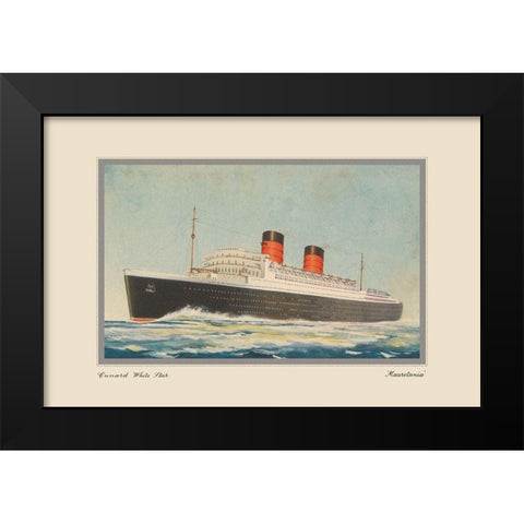 Vintage Cruise I Black Modern Wood Framed Art Print by Unknown