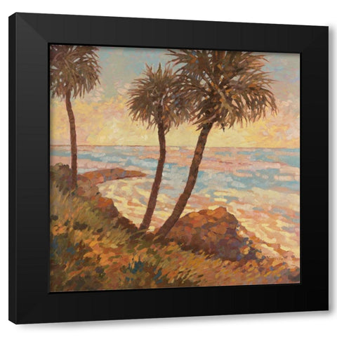 Palm Breeze I Black Modern Wood Framed Art Print with Double Matting by Reynolds, Graham