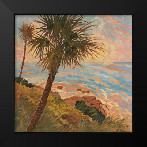 Palm Breeze II Black Modern Wood Framed Art Print by Reynolds, Graham