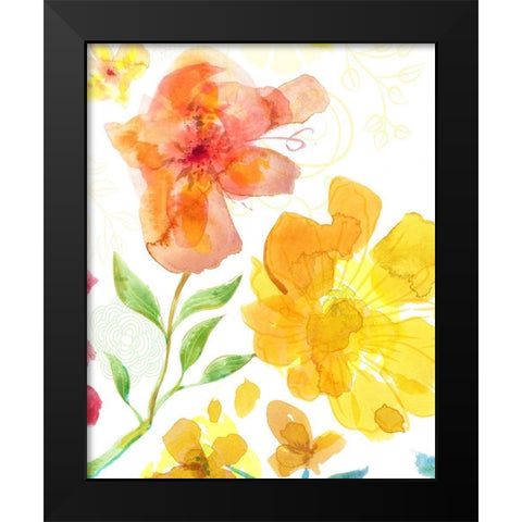 Blossoms in the Sun I Black Modern Wood Framed Art Print by Naskrent, Delores