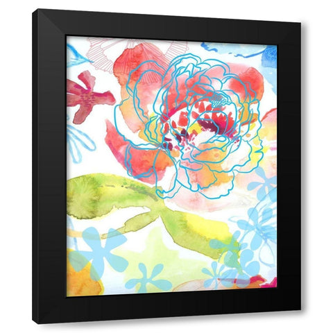 Blossoms in the Sun II Black Modern Wood Framed Art Print with Double Matting by Naskrent, Delores