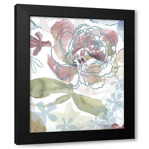 Bouquet of Dreams IV Black Modern Wood Framed Art Print with Double Matting by Naskrent, Delores