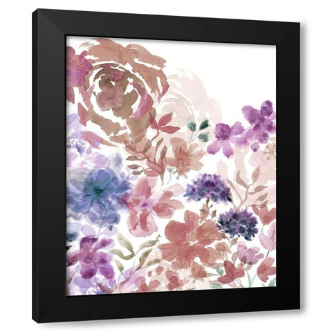 Bouquet of Dreams V Black Modern Wood Framed Art Print by Naskrent, Delores