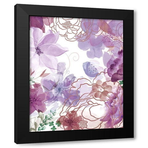 Bouquet of Dreams VI Black Modern Wood Framed Art Print with Double Matting by Naskrent, Delores