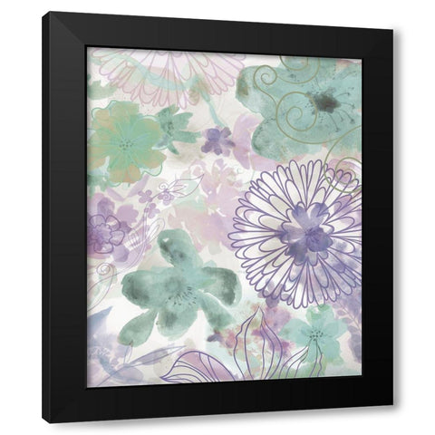 Bouquet of Dreams VIII Black Modern Wood Framed Art Print with Double Matting by Naskrent, Delores