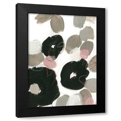 Custom Kinetic Flora II Black Modern Wood Framed Art Print by V