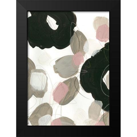 Custom Kinetic Flora IV Black Modern Wood Framed Art Print by Vess, June Erica