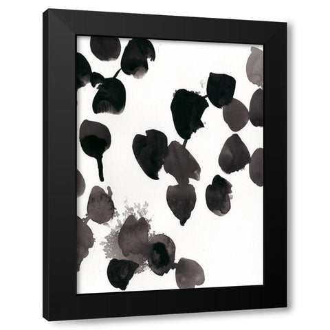 Custom Monochrome Gestures II Black Modern Wood Framed Art Print by Vess, June Erica
