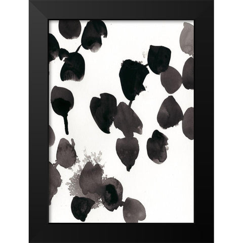 Custom Monochrome Gestures II Black Modern Wood Framed Art Print by Vess, June Erica