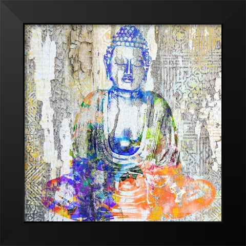 Timeless Buddha II Black Modern Wood Framed Art Print by Surma and Guillen