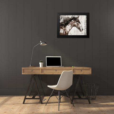 Galaxy Horse I Black Modern Wood Framed Art Print by Orlov, Irena