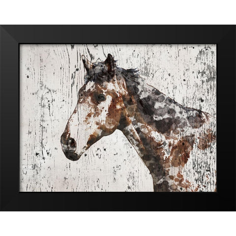 Galaxy Horse II Black Modern Wood Framed Art Print by Orlov, Irena
