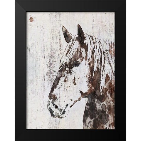 Galaxy Horse III Black Modern Wood Framed Art Print by Orlov, Irena