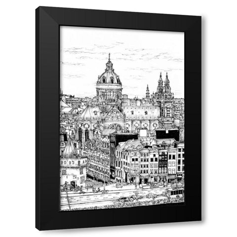 Tour of Europe V Black Modern Wood Framed Art Print with Double Matting by Wang, Melissa